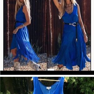 ISO - Chasing Unicorns Vibrant Blue High Low Dress